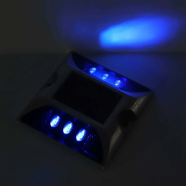 (Blå) Udendørs Solcellelamper, LED Solenergi Jord Beacon Lys Synsafstand Op Til 1000M / 3280.8Ft.