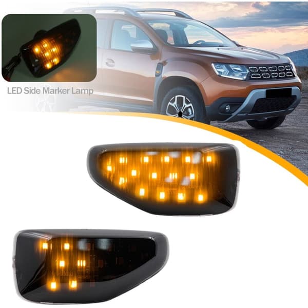 For Duster MK2 Sandero II -MK2 MCV LED Dynamisk Side Marker Lys Sekventiell