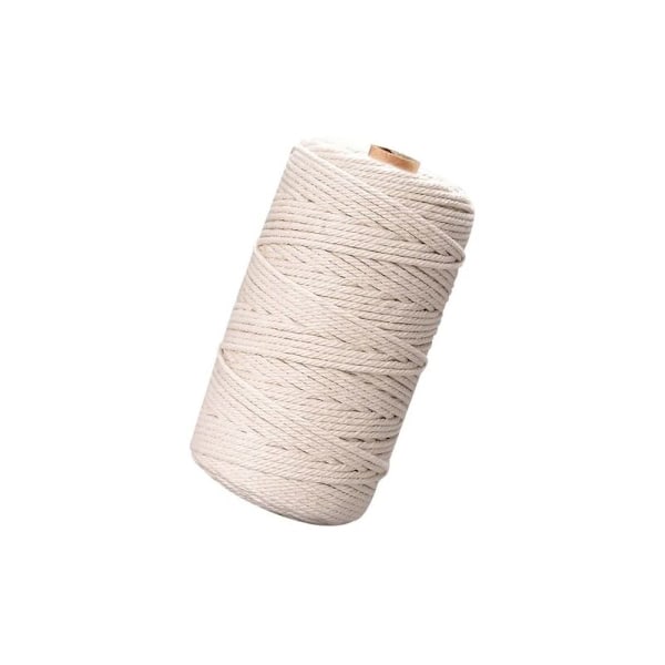 3mm x 200m Natur Macrametov, Macrame Tråd Bomuldstov Macrame Snøre, Macrametov DIY Håndværk til Væghængende Planteophæng Håndværk Gave Dekoration