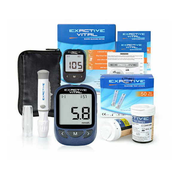 Blodsockertestkit, Diabetes Blodsockermätare Glukosmätare Testare med 50 Testremsor - DENUOTOP