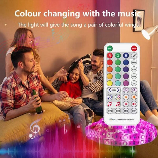 SP511E WiFi Musik LED-controller til WS2812B WS2811 Pixel Adresserbar RGB LED-strimmel Dual Output Intelligent Stemmestyring