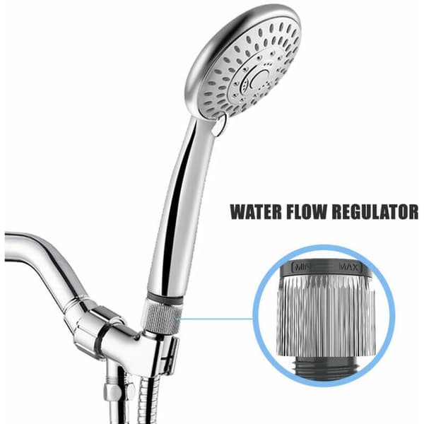 Dusjhode med trykkregulator for vannbesparende strømningsregulering
