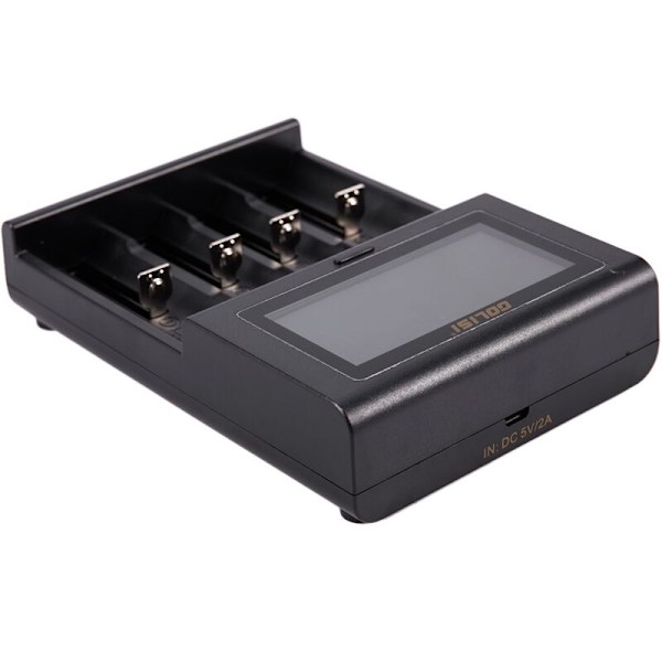 LCD Smart Charger I4 2.0A Smart Batterilader Til Aa Aaa 18650 26650 20700 Genopladelig Ion Batteri