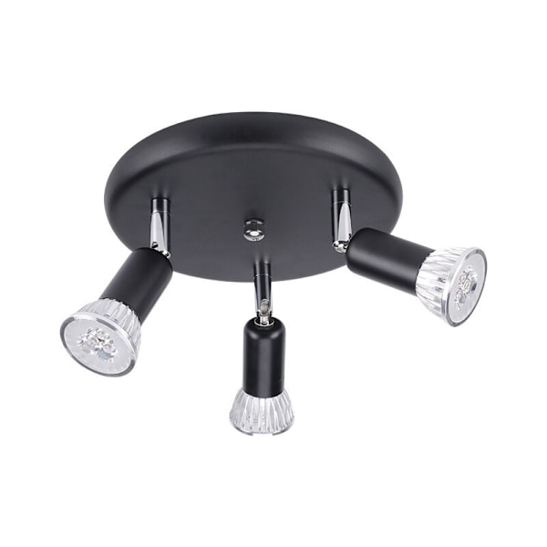LED Loftlampe 3 Justerbare Spotlys Loftlampe 3xGU10 Loftbelysning Justerbar Vinkel LED Spotlys 220V Indendørsbelysning til Soveværelse K