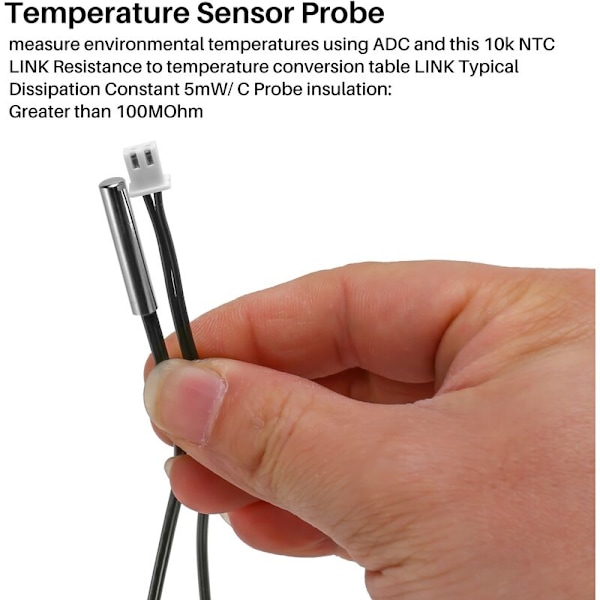 NTC 10K ohm Digital Vandtæt Termisk Temperatur Sensor Prøve 1m
