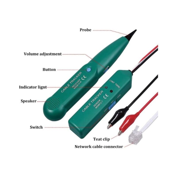 Kabel Tracker, Kabel Detektor Kabel Brud Tester Detekteret Umiddelbart Kabel Brud Detektor Robot Plæneklipper Vedligeholdelse Netværk Snack Test Telefon