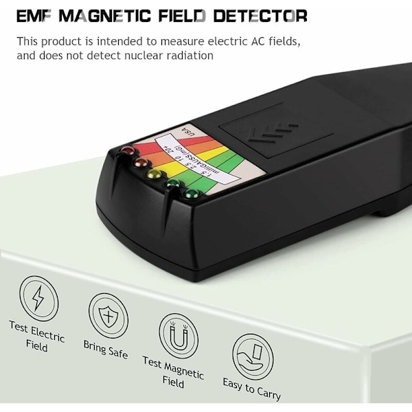 Kannettava LED EMF Sähkömagneettinen Kenttä Haamuja Metsästävä Detektori Paranormaali Varusteiden Testaaja 50Hz-20000Hz Musta