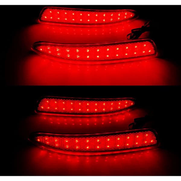 1 par röda LED-bakre stötfångarreflektorbromsljus för X5 X6 M E70 E71 2006-2013 16475610