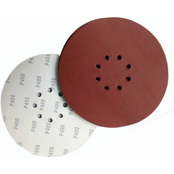 60 st Slippapparsslipar, Slippapparsslipar, Slippapparsslipar Diameter 225 mm Korn 10xP40/60/100/120/180/240 8 hål i rött Torrt Bygg Slippapper (60 st