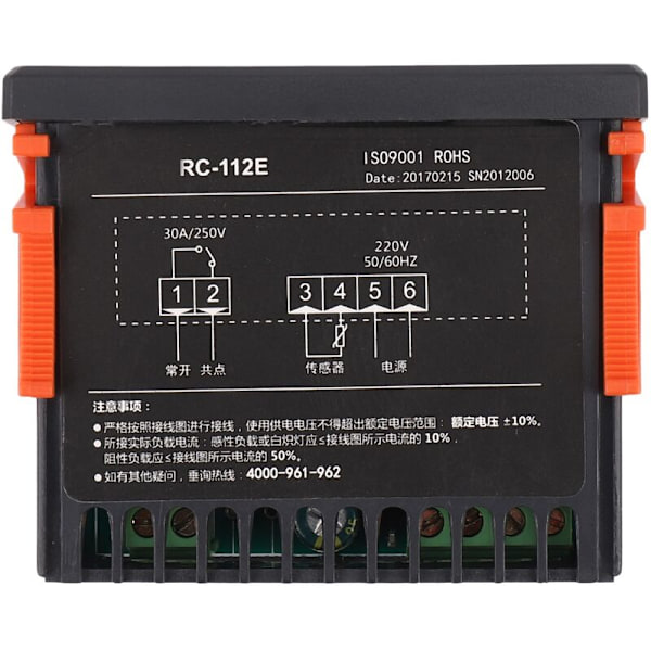 AC 220V 30A Digital Termostat Temperaturregulator Kontroller med NTC Sensor LED-skjerm
