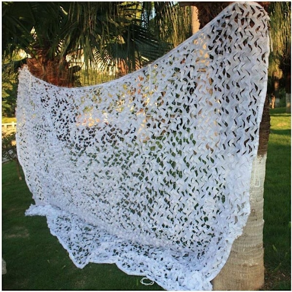 Solbeskyttelsesnet til Have, Camouflage Netting Skygge Netting Isolering Teltdug Solsejl til Skjult Drivhus Have, Dobbelt Lag, Hvid