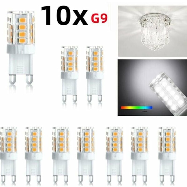 10 kpl LED-spotit, LED-koristevalot, G9 LED-lamppu, 5 W lämmin valkoinen kylmä valkoinen, energiansäästävät LED-lamput, halogeenivalon korvaava lamppu, AC 230 V