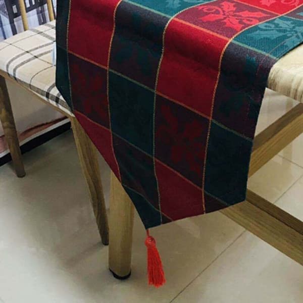 Jacquard-kultapöytälippu, ristikkopöytälippu, juhlapöydän koriste