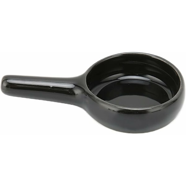 Keramisk Lysestake, Liten Keramisk Skjeformet Tealight Lys Hjemmedekorasjon for Røkelsebrenner (Svart)