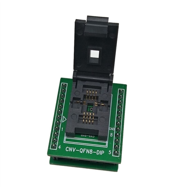 QFN8 DFN8 WSON8 Programmeringssokkel Pin Pitch 1,27 mm IC Kroppsstørrelse 6X8mm Clamshell Testsokkel ZIF Adapter Kelivn Sokkel