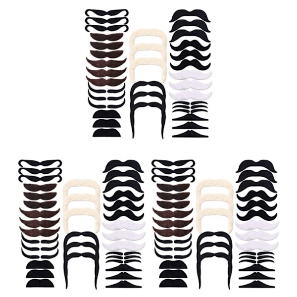 108 Pack Self-Adhesive Fake Mustaches Novelty for New Year's Eve Party Supplies