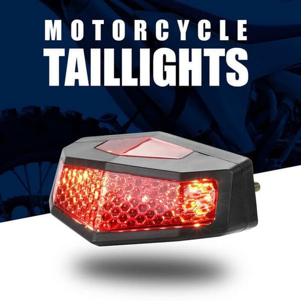 5 i 1 LED Blinklys Bag Stop Bremslys Nummerplade Lampe Universal Rød