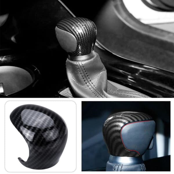For C- 16-19 Fiber Gear Shift Knobs Shift Lever Decorate Cover Trim