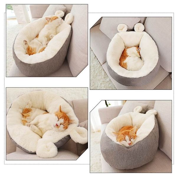 Varm plysch inomhus kattkuddematta för hundar katt tvättbar tjock plysch utomhus valp husdjurssäng 40X33X28Cm