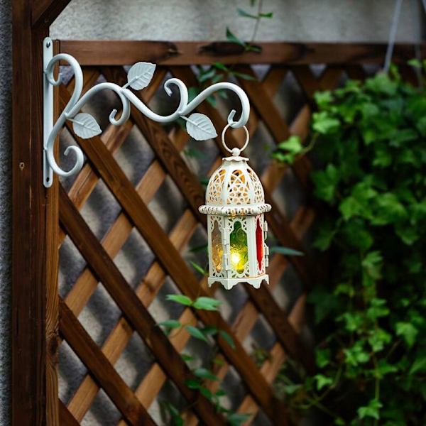 Väggfäste för upphängning av växter, 2 stycken plåtkrokar Väggfästen 30 cm Blomkruka Fågelmatare Retro Hängare Hängare Trädgård Inomhus Utomhus W