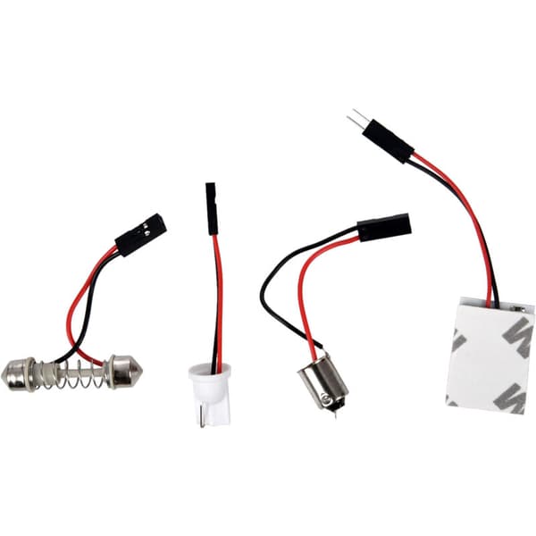 12 SMD 5050 LED Hvit Panel T10 BA9S Festoon Dome Interiør Pære 12V