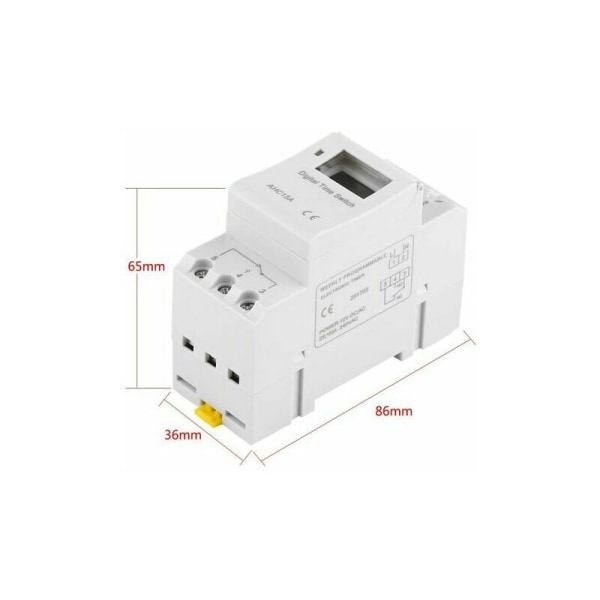 LCD-timer Ukentlig elektrisk tidsplan Digital timerbryter 15A(220V)