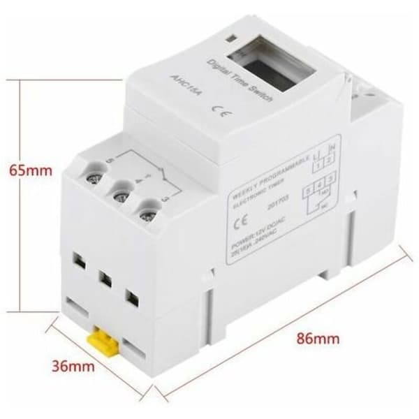 LCD-timer Veckans elektriska schemaläggare Digital timerbrytare 15A(220V)