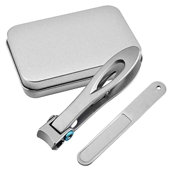 Nagelklippare Set Tångklippare och Tjocka Tånaglar med Käftöppning Rostfritt Stål Nagel Manikyr Pedikyr Kit för Män och Kvinnor Silver