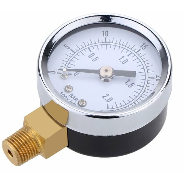 0 30 psi 0 2bar Mini urskive Lufttrykkmåler Kompressor barometer måler Dobbeltskala hydraulisk trykkmåler svart urskive