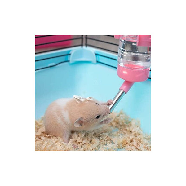 Drikkeflaske Plast Vann Dispense for Kanin Hamster Små Dyr Gul