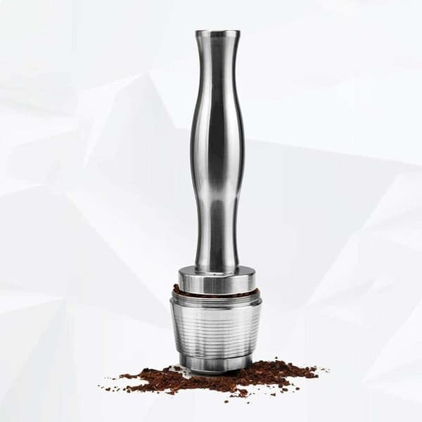 Kaffe Tamper, 24mm Rustfritt Stål Kaffe Bønne Flat Base Tampon, for Nespresso Kapsler-