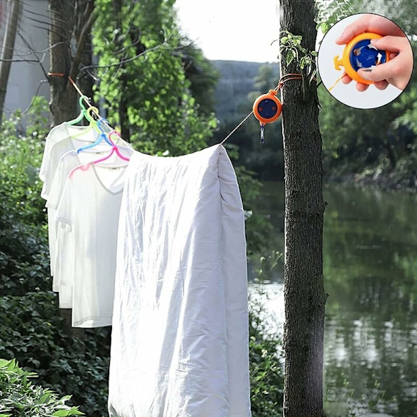 1 Set Jul-Torklinje och Vindtät Klädstreck - Camping Vindtät Utomhus Klädstreck - Utomhus Klädstreck för Inomhus Utomhus Camping