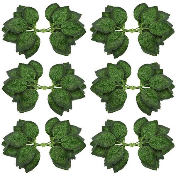 Kunstige falske blader for rosedekorasjoner - 108 silkeblomster
