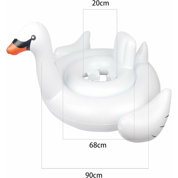 Babysimningsring, Flytande Simningsring för Barn (Svan-Vit)-Fei Yu