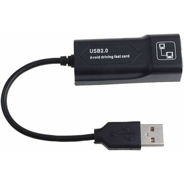 PC USB2.0 Ethernet-adapter, bærbar kort USB LAN-netværkskort til RJ45-netværksadapter USB til RJ45 10/100 Mbps