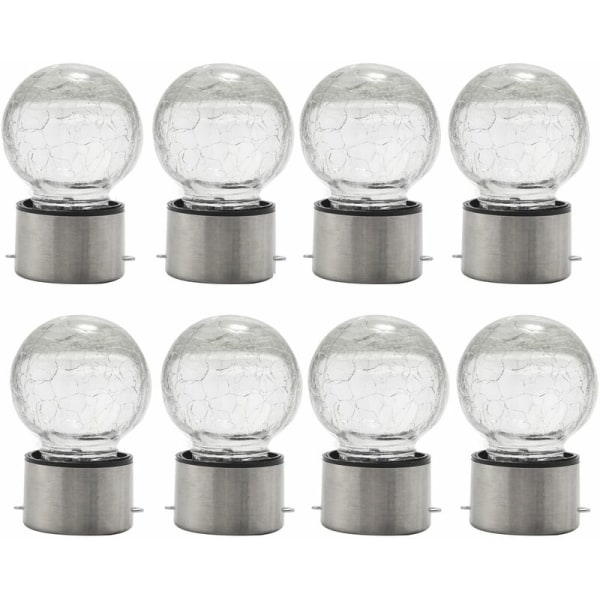 Hanging Solar Lights 8 Pack LED Outdoor Solar Crackling Globe Lights Waterproof Globe Lighting Decoration White