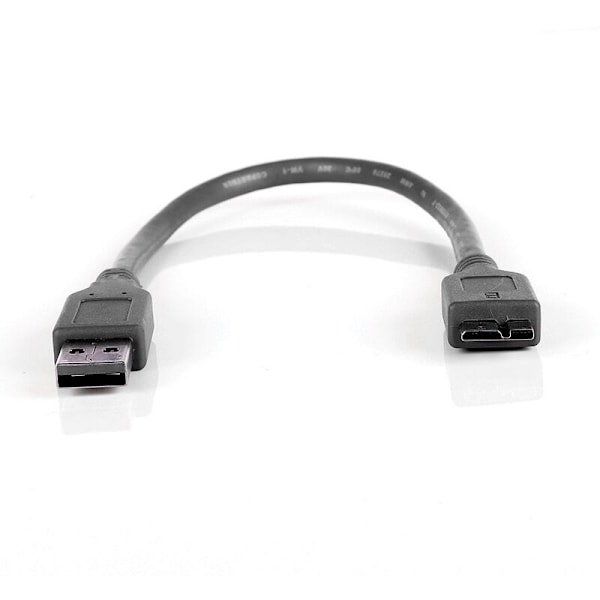 -B Datakaapeli, USB 3.0 Tyyppi A Uros -B Kaapeli Sopii Puhelimille, Kameroille, Kiintolevyille (0,3 Metriä, Musta)