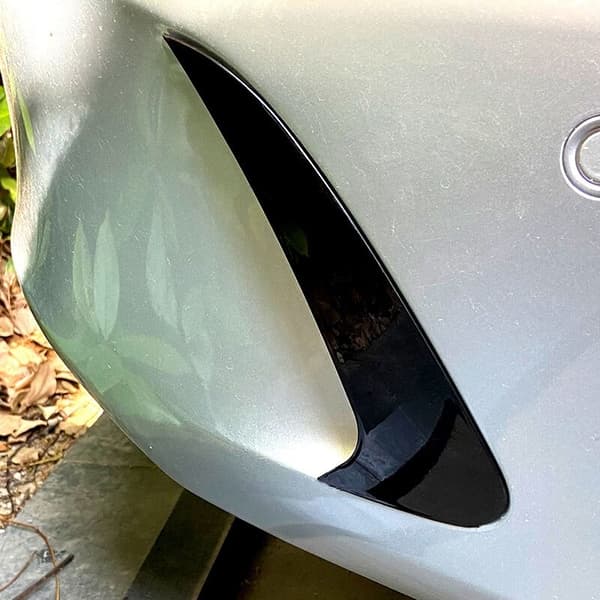 ABS Blank Sort Bagagerkofanger Splitter Spoiler Side Wing Dekorative Lysdæksel til W218 Klasse 2014-2017