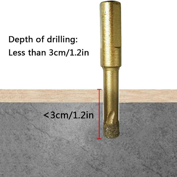 4 stk. bor 8 mm 5/16 tommers hullsagsett for keramiske fliser porselen marmor stein