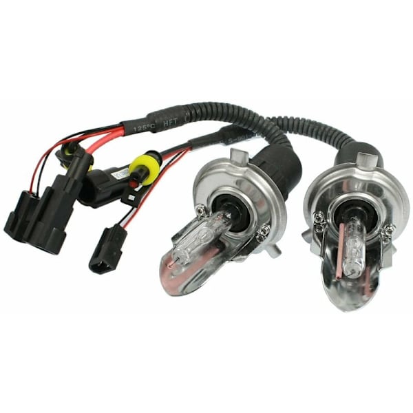 v2 stk. 35W DC 12V 12000K H4 Hi/Lo fjernlys pære a