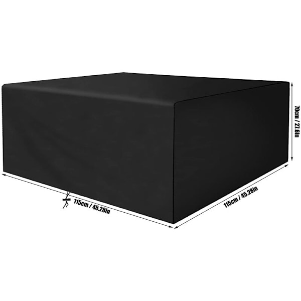 Møbelbeskyttende Trekk, Polyesterfiber Utendørs Møbel Støvtett Beskyttende Trekk Hage Stoler Beskyttende Trekk 115x115x70cm Bordtrekk