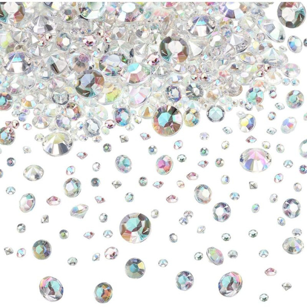 4000 stk Bryllupsbord Scatter Krystaller Dekorative Krystaller Akryldiamanter for Håndverk Rhinestones Vasefyll