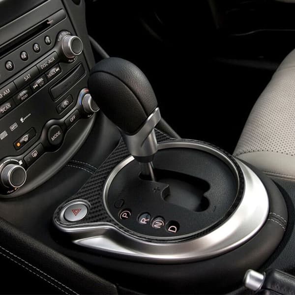Bil Auto Interiør Modifikation Dekal Center Gear Shift Panel Fiber til 370Z 2009-2020