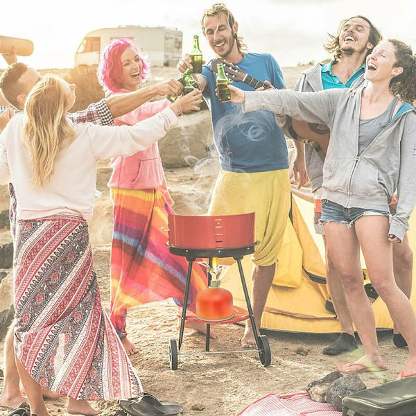 Mini Campingspis Ultralätt Legering Automatisk Fällbar Utomhus Köksredskap Verktyg för - Matlagning Camping Vandring Hängande Lätt Trä