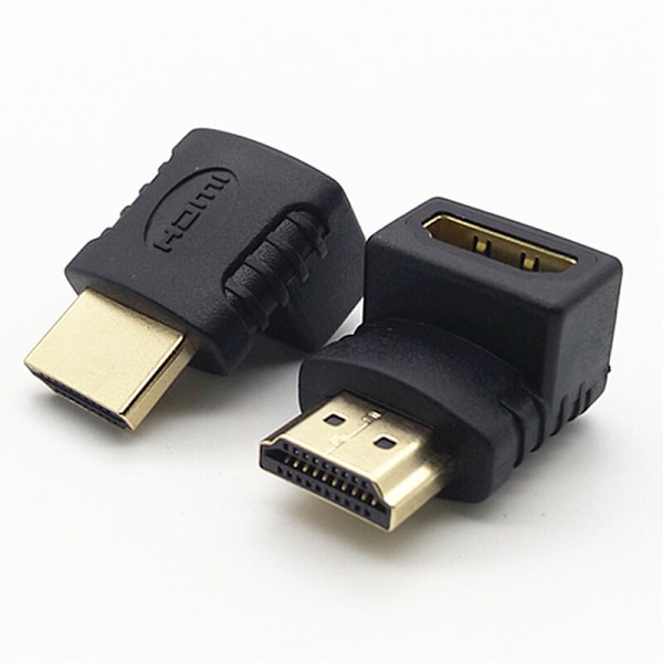 10 stk. HDMI Han til HDMI Hun Adapter 90 Grader, 4K HDMI Adapter, til TV, Skærme, Projektor, HDTV