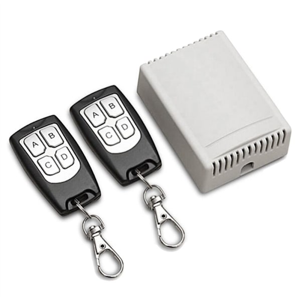 Universal Trådlös Fjärrkontrollbrytare DC 12V 4CH Relämottagarmodul med 4 Kanaler 433MHz RF Fjärrsändare Mhz