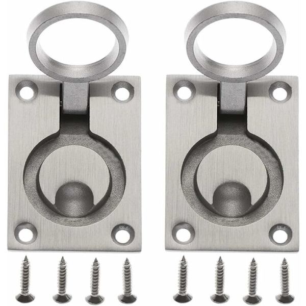 2 kpl Luukunkahva Luukku Kaappi Piilotettu Kaappi Ruostumaton Teräs Merialus Vene Jahti Luukku Kaappi Kahva 8 kpl Kiinnitysruuveilla 62 x 44mm