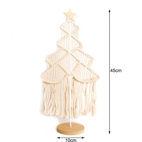 Håndvevde Macrame Bohemia Art Julepynt til Kontorvindu Juledekorasjon