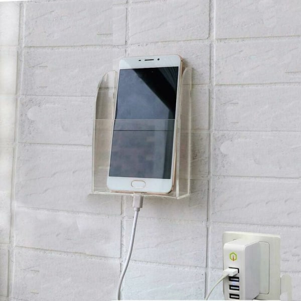 Akryl vægbeslag til mobiltelefon med fjernbetjening 1 etui