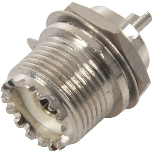UHF SO239 RF Loddet Bulkhead Lige Stik, Sølv